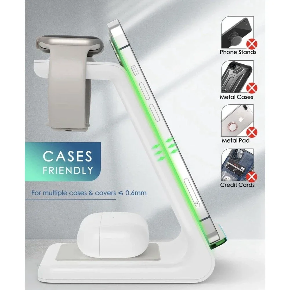 3-in-1 Wireless Charging Station – Fast, Sleek & All-in-One Solution